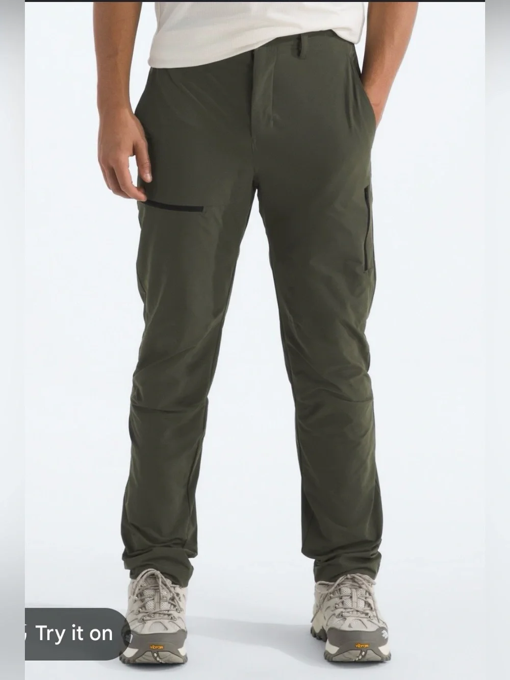 The North Face Men's New Taupe Green Basin Performance Pants Sz 32 NWOT